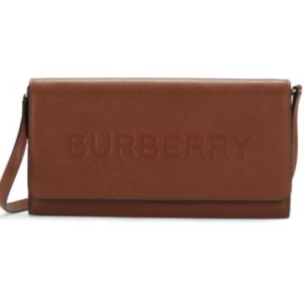 Burberry Leather Embossed Henley Wallet on a Strap - Picture 2 of 9